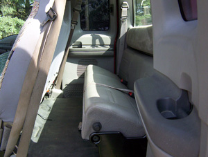 back seat inside Ford