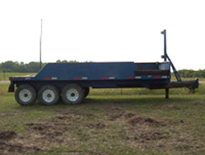 heavy duty tri-axle pintle hitch trailer